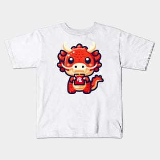 Chibi Red Dragon Kids T-Shirt